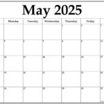 May 2025 Calendar | Free Printable Calendars Pertaining To August 2024   May 2025 Calendar Printable