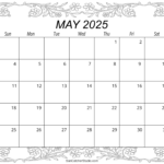 May 2025 Calendar (Free Printable) – Free Printables, Monograms For May 2025 Coloring Calendar Printable