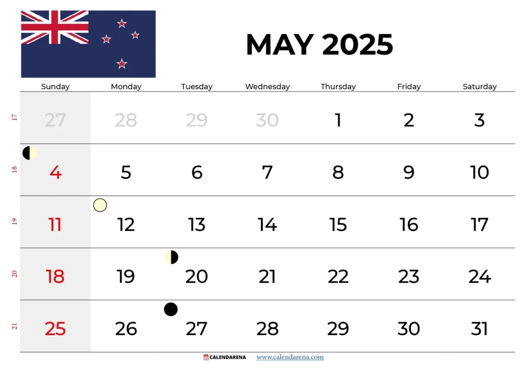 May 2025 Calendar Nz With Holidays With Regard To Calendar Holidays In May 2025 May 2025 Calendar Nz With Holidays With Regard To Calendar Holidays In May 2025