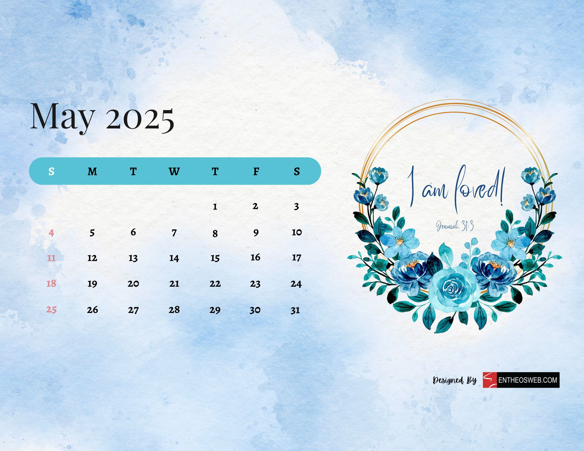 May 2025 Calendar Printables | Entheosweb with May 2025 Calendar Wallpaper