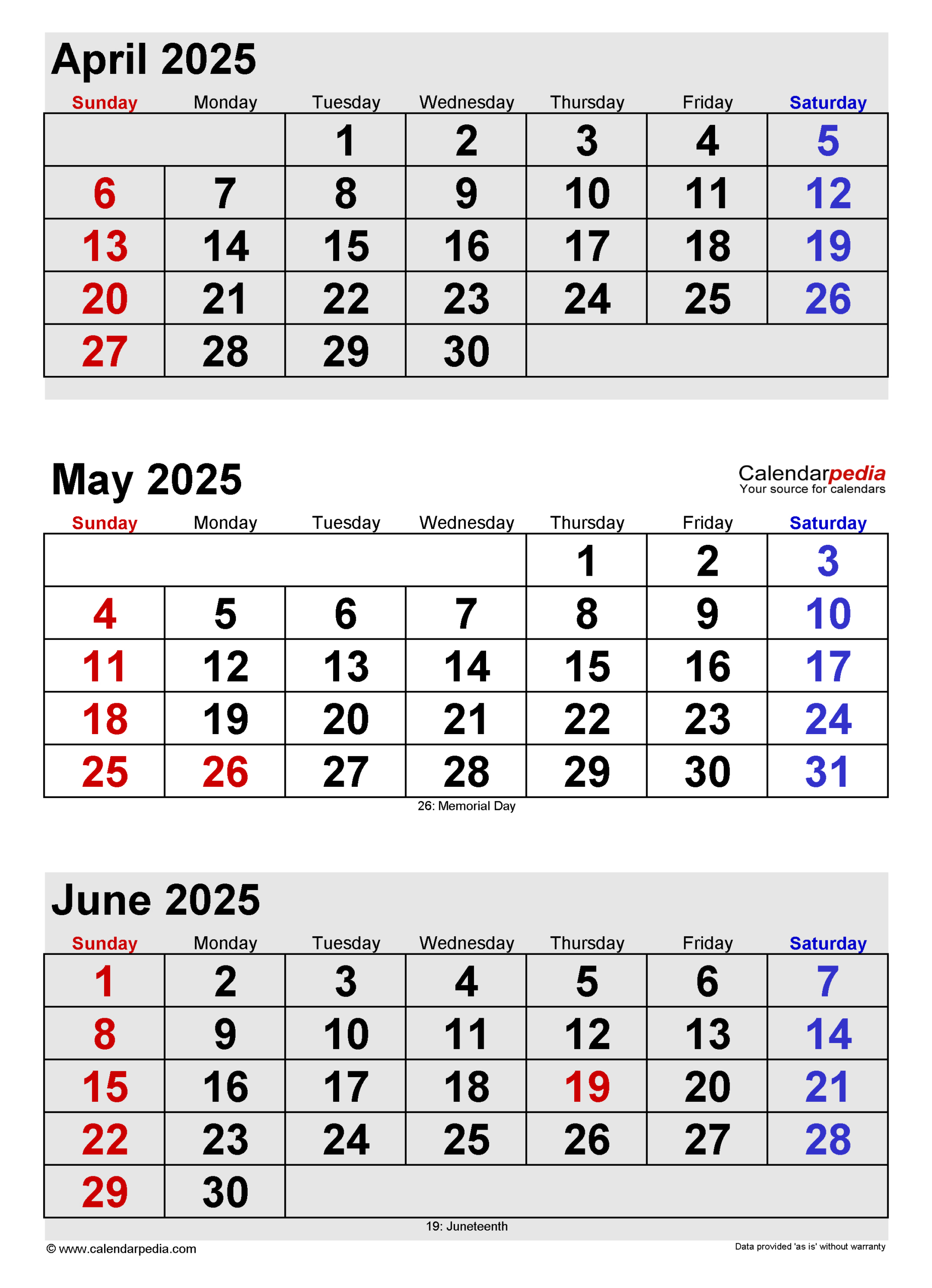 May 2025 Calendar | Templates For Pdf, Excel And Word for April May June 2025 Calendar