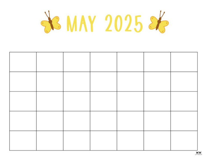Blank Calendar For May 2025