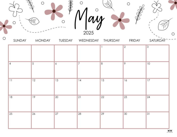 May 2025 Calendar Editable