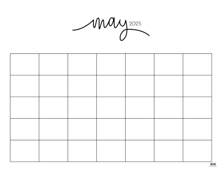 May 2025 Blank Calendar Printable