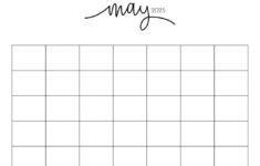May 2025 Calendars – 107 Free Printables | Printabulls within Blank May Calendar 2025