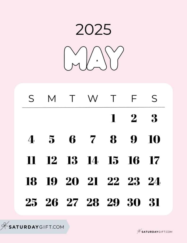 May 2025 Calendars 23 Cute Free Printable Pdfs | Saturdaygift Throughout May 2025 Pin Up Calendar May 2025 Calendars 23 Cute Free Printable Pdfs | Saturdaygift Throughout May 2025 Pin Up Calendar