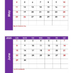 May And June 2025 Calendar Printable Pdf | Two Months Calendar Within May/June 2025 Calendar
