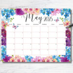 May Calendar Print   Etsy Singapore Within May 2025 Printable Calendar Waterproof