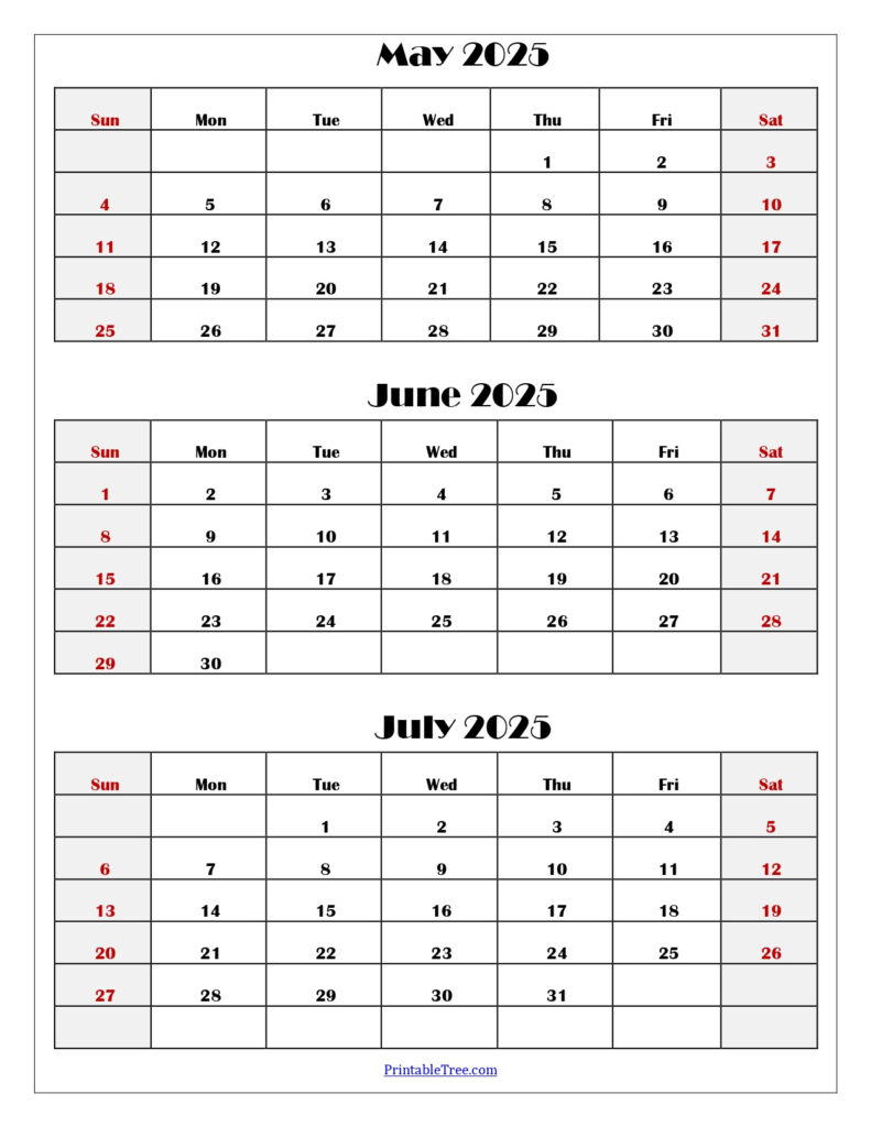 May To July 2025 Calendar Printable Pdf | Three Months Calendar Regarding May June July 2025 Printable Calendar May To July 2025 Calendar Printable Pdf | Three Months Calendar Regarding May June July 2025 Printable Calendar