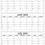 May To July Calendar 2025 Templates   Three Months With May June July 2025 Printable Calendar