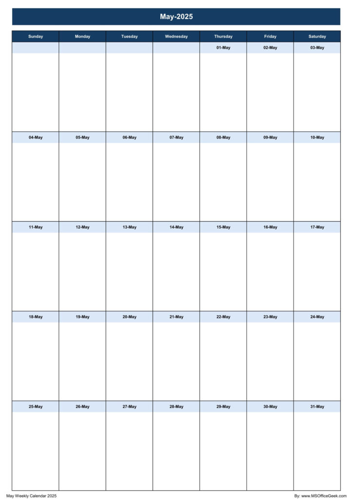 Ready To Use Printable Weekly Calendar 2025 Msofficegeek Regarding May Weekly Calendar 2025 Printable Ready To Use Printable Weekly Calendar 2025 Msofficegeek Regarding May Weekly Calendar 2025 Printable