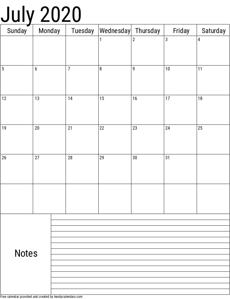 2020 July Calendars Handy Calendars Regarding Free Printable Calendar July 202 2020 July Calendars Handy Calendars Regarding Free Printable Calendar July 202