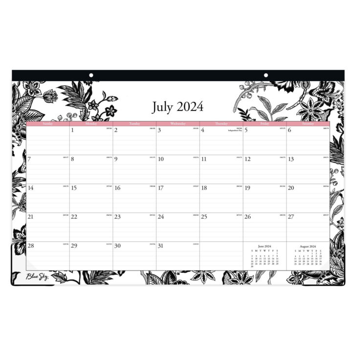 Desk Calendar July 2024 – June 2025