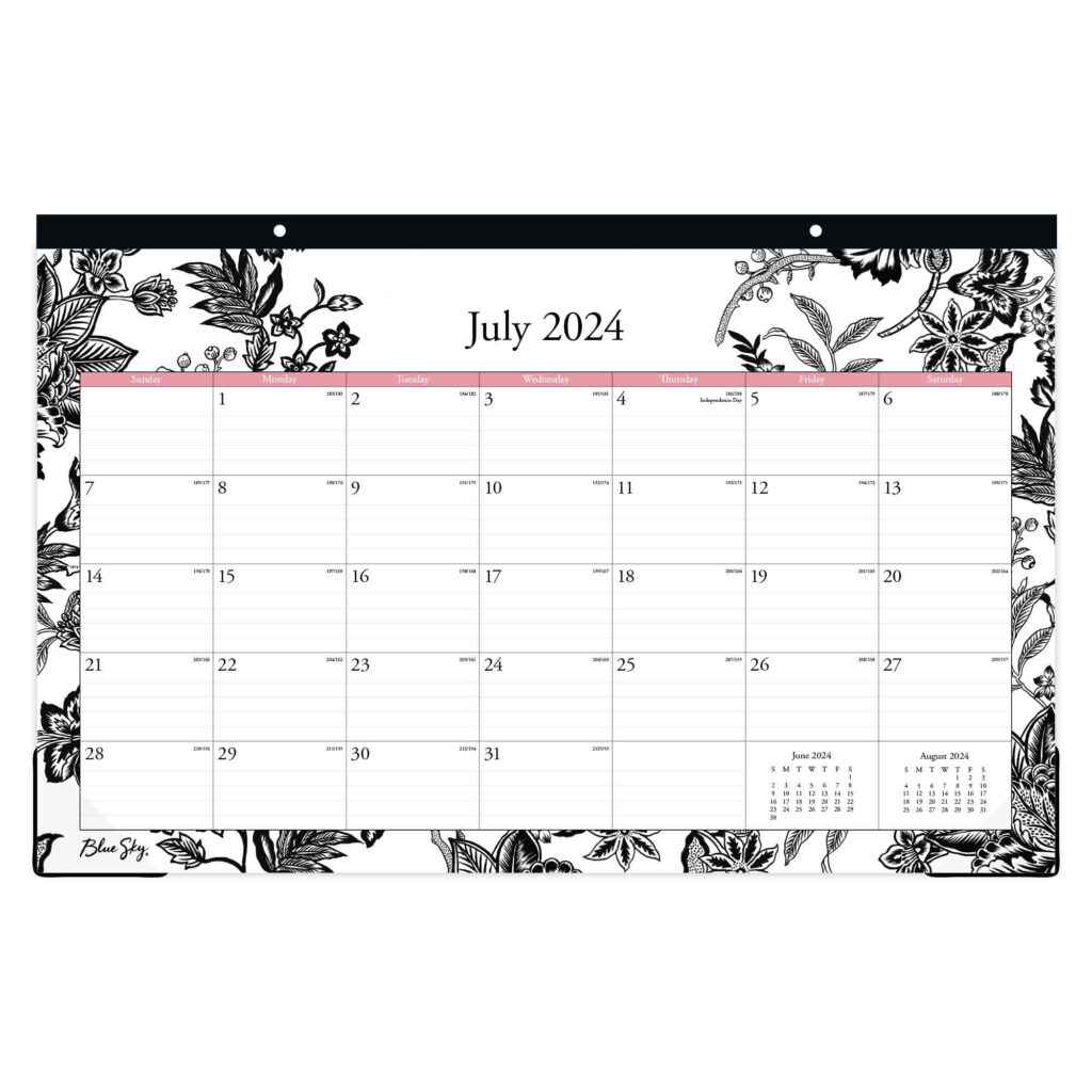 2024 2025 Blue Sky Planning Monthly Desk Pad Calendar, 17" X 11", Analeis,  July 2024 To June 2025, 130617 A25 Intended For July 2024   June 2025 Desk Calendar