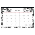 2024 2025 Blue Sky Planning Monthly Desk Pad Calendar, 17" X 11", Analeis,  July 2024 To June 2025, 130617 A25 Intended For July 2024   June 2025 Desk Calendar