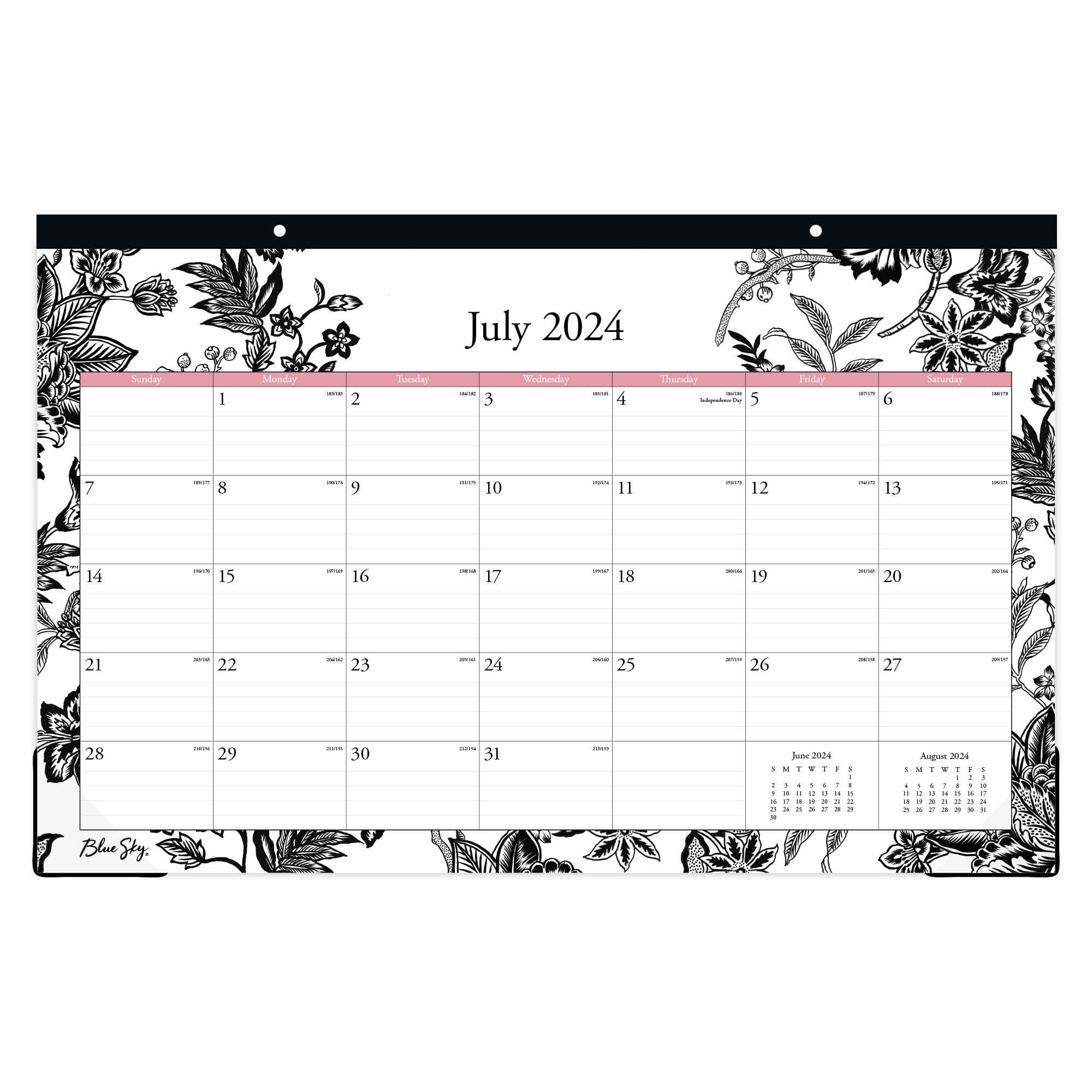 2024-2025 Blue Sky Planning Monthly Desk Pad Calendar, 17&amp;quot; X 11&amp;quot;, Analeis, July 2024 To June 2025, 130617-A25 intended for July 2024 - June 2025 Desk Calendar