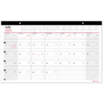 2024 2025 Office Depot® Brand Monthly Academic Desk Calendar, 17 3/4" X  10 7/8", 30% Recycled, July 2024 To June 2025 Throughout Desk Calendar July 2024   June 2025