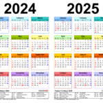 2024 2025 Two Year Calendar   Free Printable Pdf Templates Intended For Fiscal Year Calendar July 2024 To June 2025