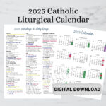 2025 Catholic Calendar  Digital Download   Etsy In Catholic Calendar June 2025