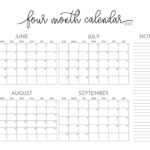 2025 Four Month Calendars   31 Free Printables | Printabulls With Regard To June July August September Calendar 2025