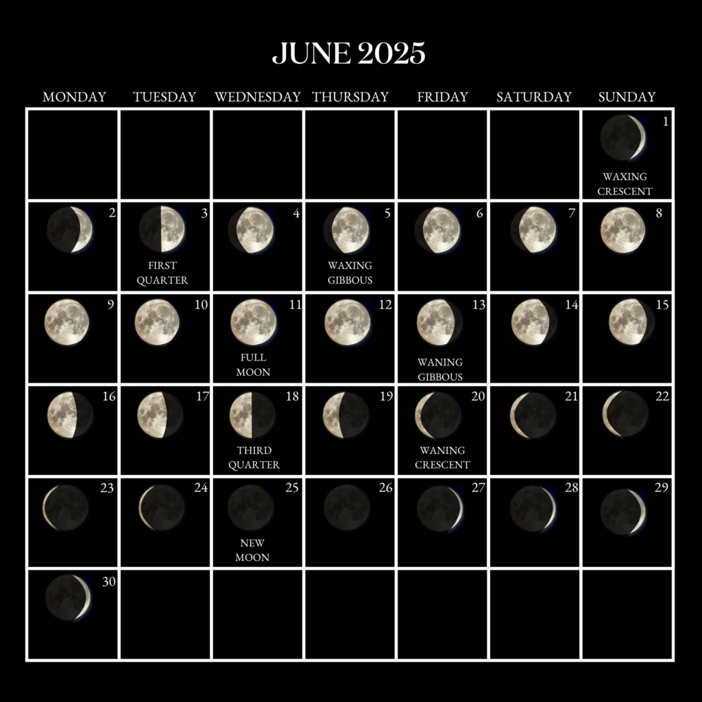 2025 Moon Calendar Every Phase And Stage Of The Moon Regarding June 2025 Lunar Calendar 2025 Moon Calendar Every Phase And Stage Of The Moon Regarding June 2025 Lunar Calendar