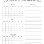2025 Summer Calendars   27 Free Printables | Printabulls Intended For June   August 2025 Calendar