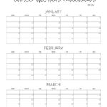 2025 Three Month/Quarterly Calendars   36 Free Cals | Printabulls For 3 Month Calendar May June July 2025