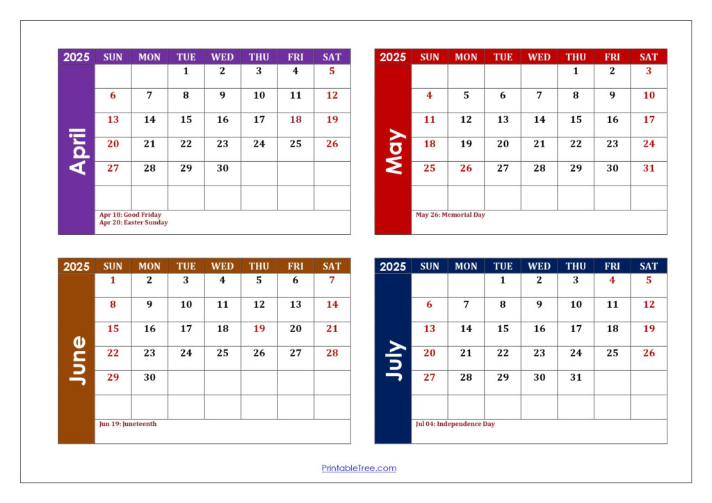 April To July 2025 Calendar Printable Pdf | Four Months Calendar Pertaining To April May June July 2025 Calendar April To July 2025 Calendar Printable Pdf | Four Months Calendar Pertaining To April May June July 2025 Calendar