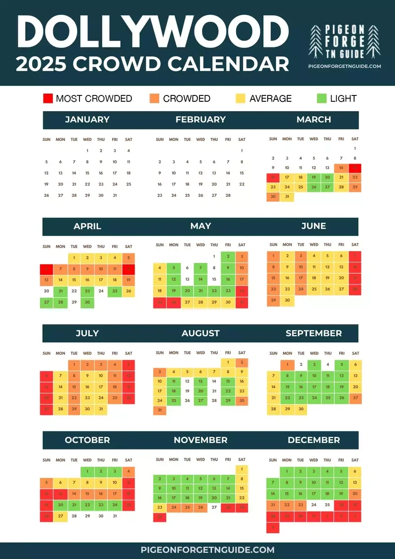 Dollywood Crowd Calendar 2025 throughout Dollywood Crowd Calendar June 2025
