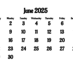ᐅ June 2025 Calendar | Free Printable Pdf, Xls And Png With June 2025 Calendar Png