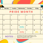Free Pride Month Calendar Template To Edit Online In June 2025 Pride Month Calendar