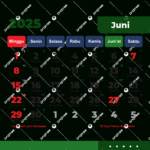 Hijri Calendar June 2025 Complete Vector Download, 2025 Hijri For June In Islamic Calendar 2025