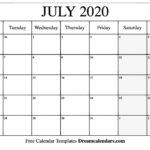 July 2020 Calendar   Free Printable With Holidays And Observances Intended For Free Printable Calendar July 202