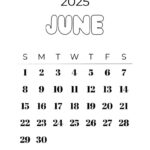 June 2025 Calendar   23 Cute & Free Printables Pertaining To Calendar Ideas For June 2025