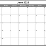 June 2025 Calendar | Free Printable Calendars Intended For The Month Of June 2025 Calendar