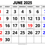 June 2025 Calendar (Free Printable) – Free Printables, Monograms Pertaining To The Calendar For The Month Of June 2025