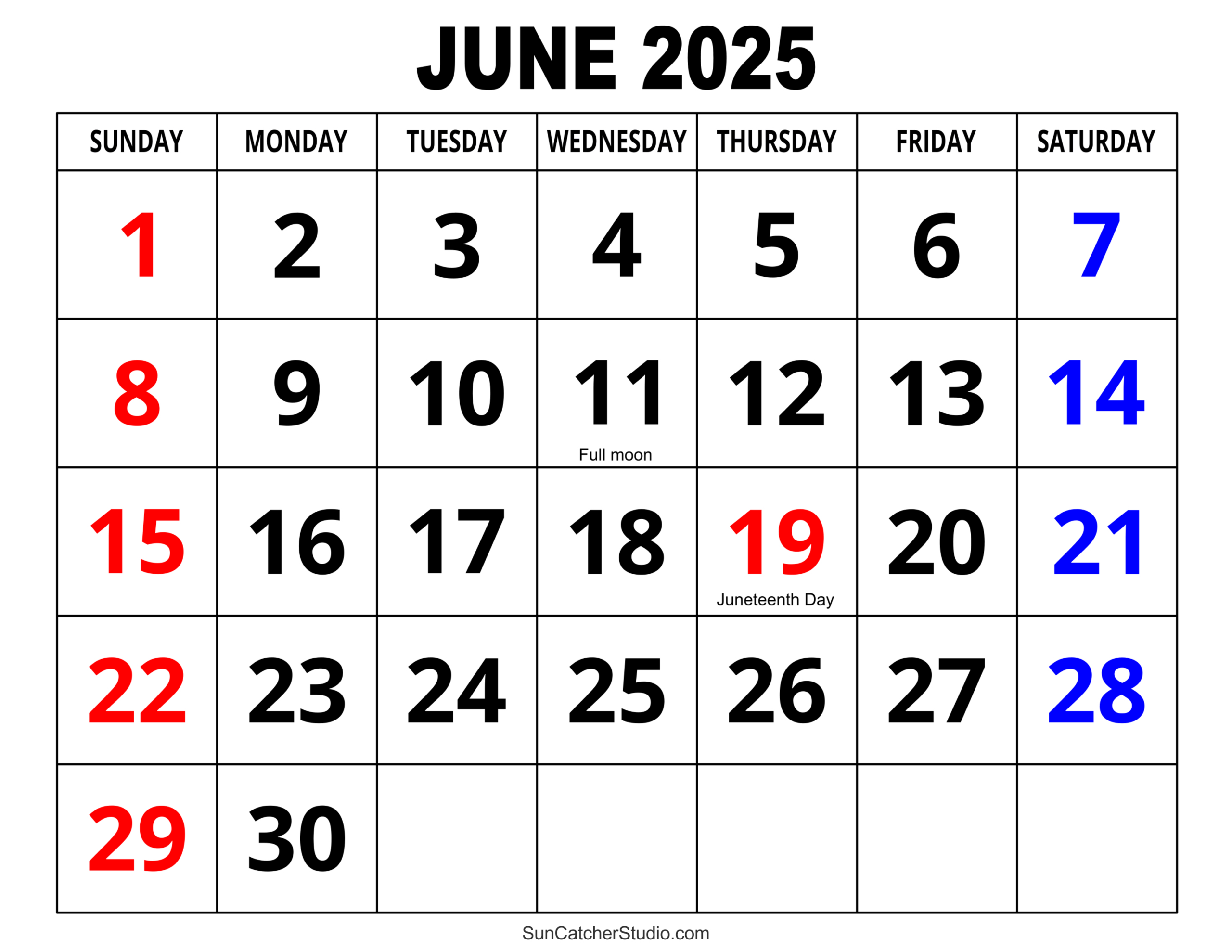 June 2025 Calendar (Free Printable) – Free Printables, Monograms pertaining to The Calendar For The Month Of June 2025
