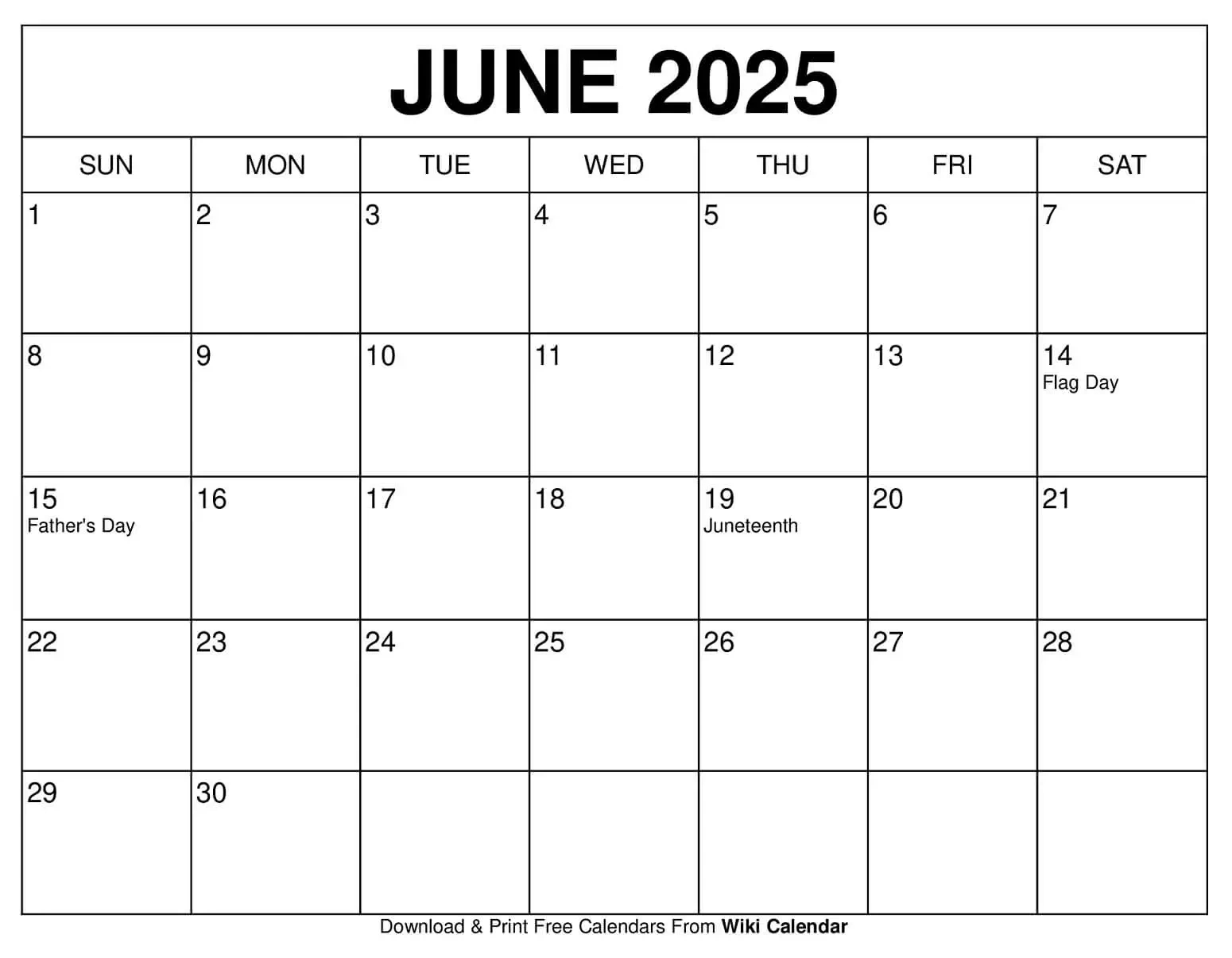 June 2025 Calendar - Printable Templates &amp;amp; More inside Show Me A Calendar For June 2025