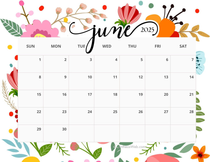Give Me The Calendar For June 2025