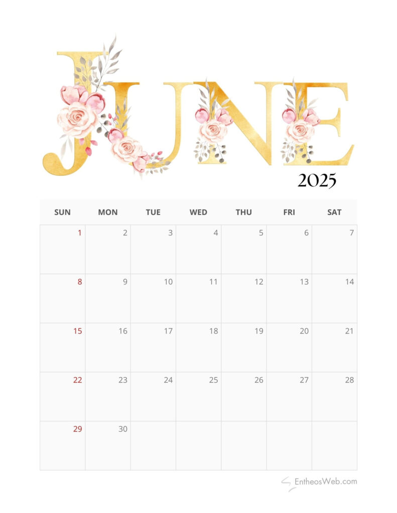 June 2025 Calendar Printables | Entheosweb With Cute June 2025 Printable Calendar June 2025 Calendar Printables | Entheosweb With Cute June 2025 Printable Calendar