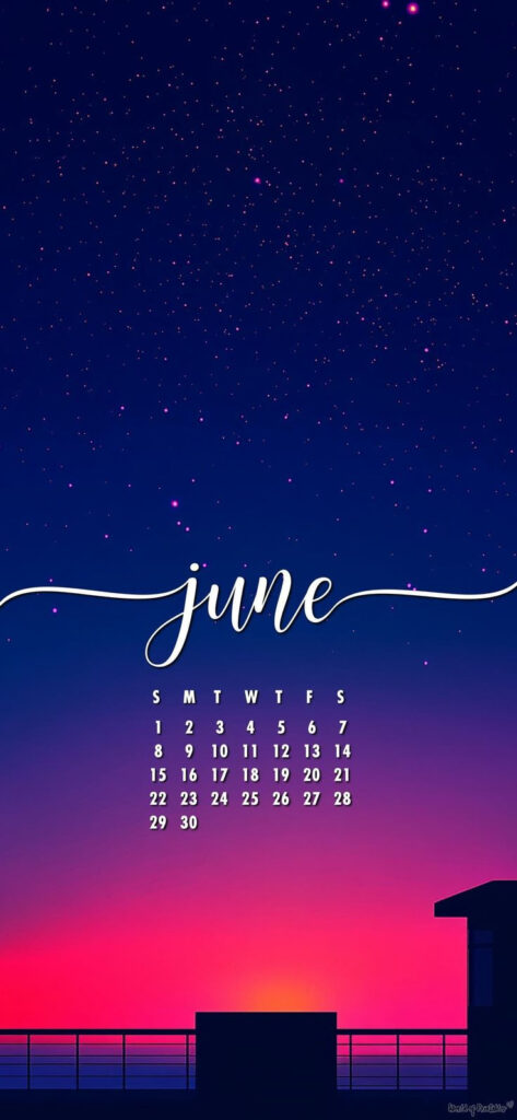 June 2025 Calendar Wallpaper With Night Sky & Sunset Gradient Pertaining To June 2025 Calendar Black Background June 2025 Calendar Wallpaper With Night Sky & Sunset Gradient Pertaining To June 2025 Calendar Black Background