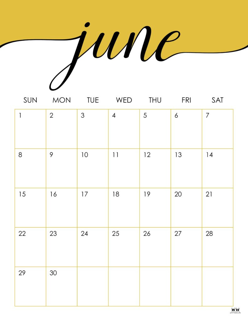 June 2025 Calendars - 107 Free Printables | Printabulls intended for June 2025 Calendar Printable Portrait
