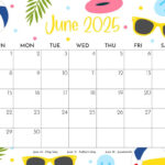 June 2025 Calendars   107 Free Printables | Printabulls Pertaining To June 2025 Calendar Cute