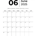 June 2025 Calendars   Free Printable & Fillable Throughout Editable June 2025 Calendar