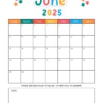 June 2025 Calendars   Free Printable & Fillable Within June 2025 Calendar With Lines Printable