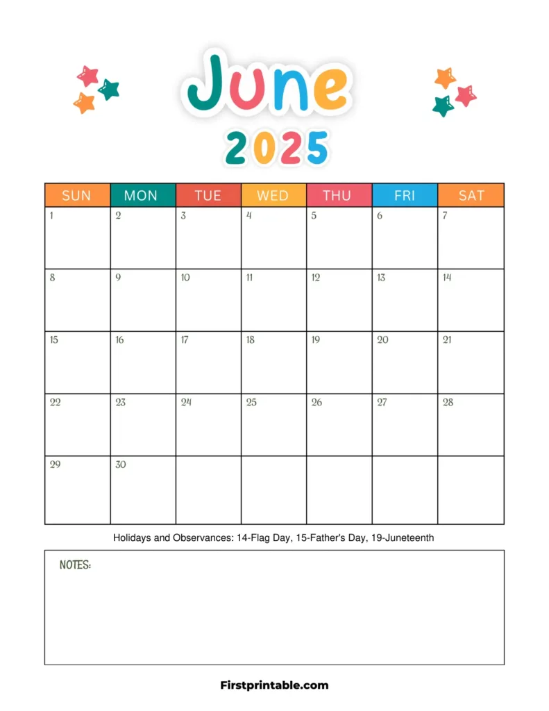 June 2025 Calendars Free Printable & Fillable Within June 2025 Calendar With Lines Printable June 2025 Calendars Free Printable & Fillable Within June 2025 Calendar With Lines Printable