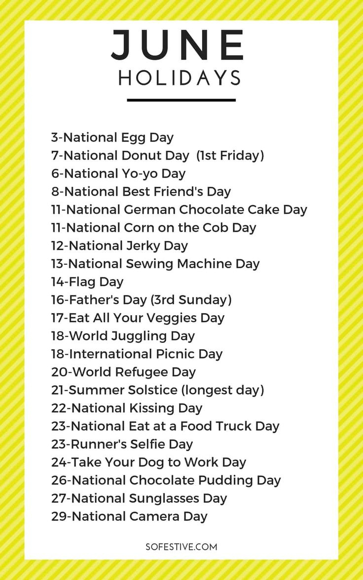 June Holidays 2025- Complete List Of Unique Holidays | So Festive intended for National Days in June 2025 Calendar