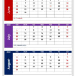 June To August 2025 Calendar Printable Pdf | Three Months Calendar Within June Through August Calendar 2025