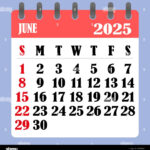 Letter Calendar For June 2025. The Week Begins On Sunday. Time With Regard To A Calendar For The Month Of June 2025