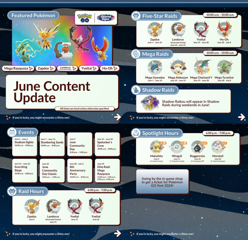 Pokémon Go June 2024 Events Guide | Pokémon Go Hub With Pokemon Go June Calendar 2025 Pokémon Go June 2024 Events Guide | Pokémon Go Hub With Pokemon Go June Calendar 2025